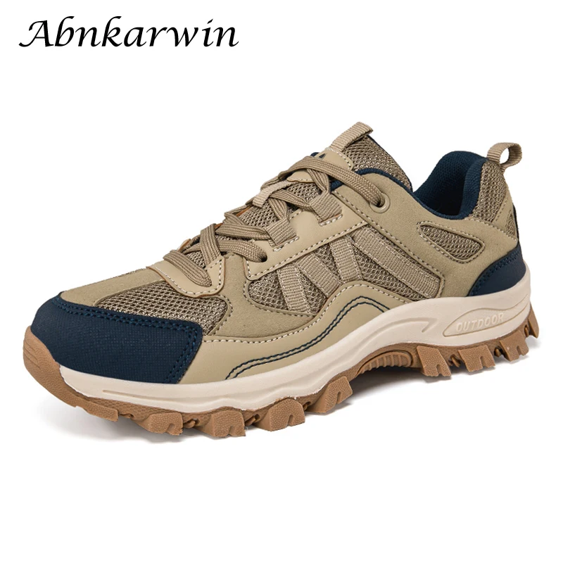 

Summer Men Outdoor Mesh Hiking Shoes Camping Trekking Mountain Sneakers Breathable Treking Tracking Zapatillas Size 38-46