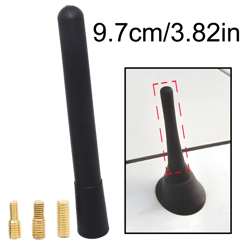 

Universal AM/FM Car Bee Sting Stubby Aerial Mast Antenna Radio Roof Mount Sport Short Rod 9.7cm/3.82in Antennas Accessories