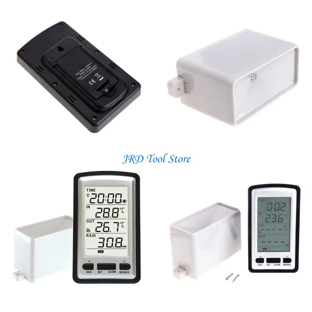 

A2UD Digital Rain Gauge for Time Display Indoor Outdoor Wireless Sens