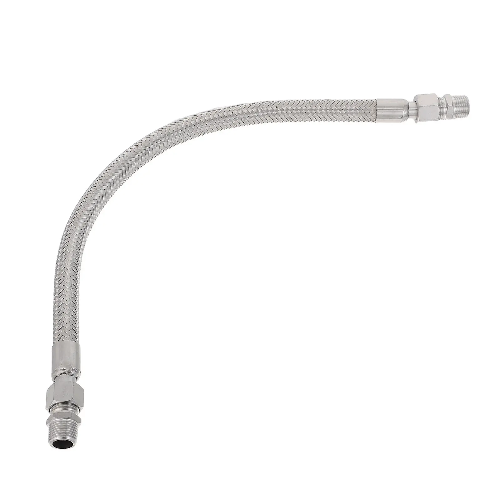 1Set Industrial Air Compressor Hose High Pressure Heat Resistant Flexible Stainless Steel Braided Metal Jumper Hose 450Psi 750F