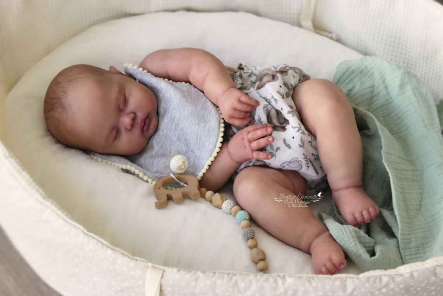 24'' Pickle Reborn Doll Kit Pre-Painted Finished Doll Parts with Soft Cloth Body And Realistic Visible Veins for Collectors