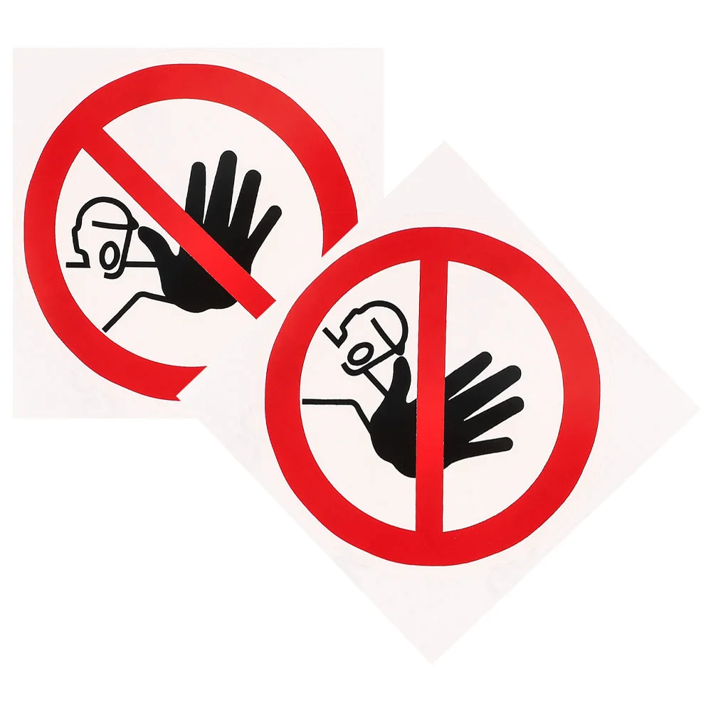 2 Stuks Waarschuwingsborden Rond Machine Stickers Geen Ingangssticker Zelfklevend Vinyl