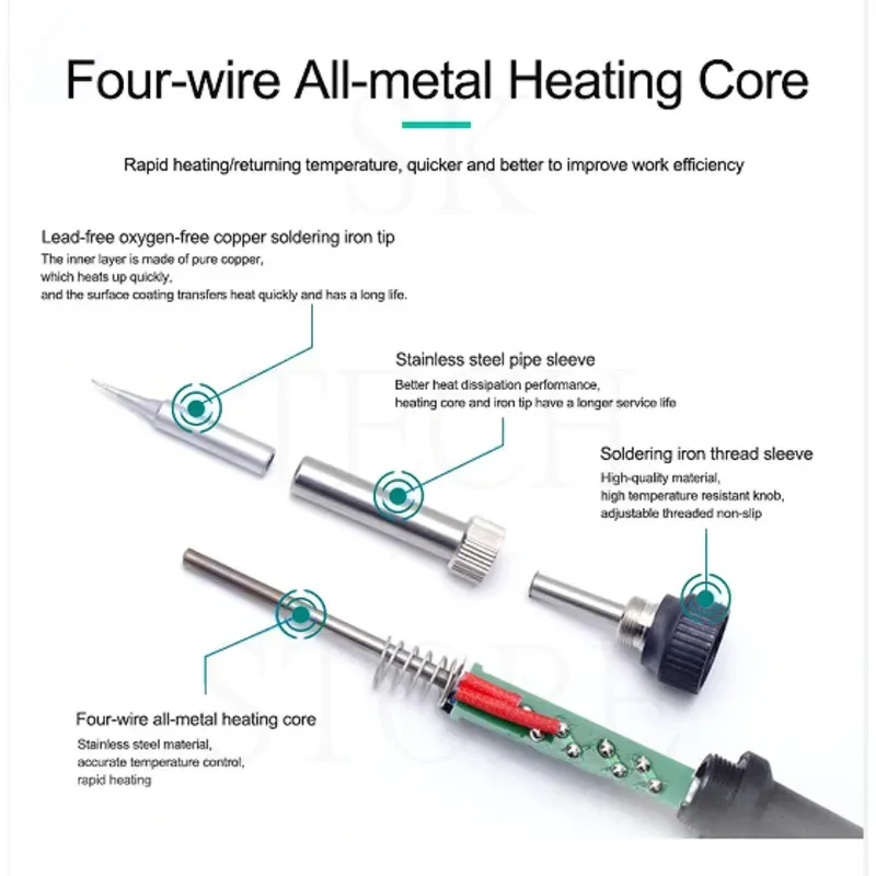 Cepat 715 Pemanas Listrik Alat 2 In 1 Hot Air Gun dan Solder Besi Digital Display Solder Heat Gun alat Solder