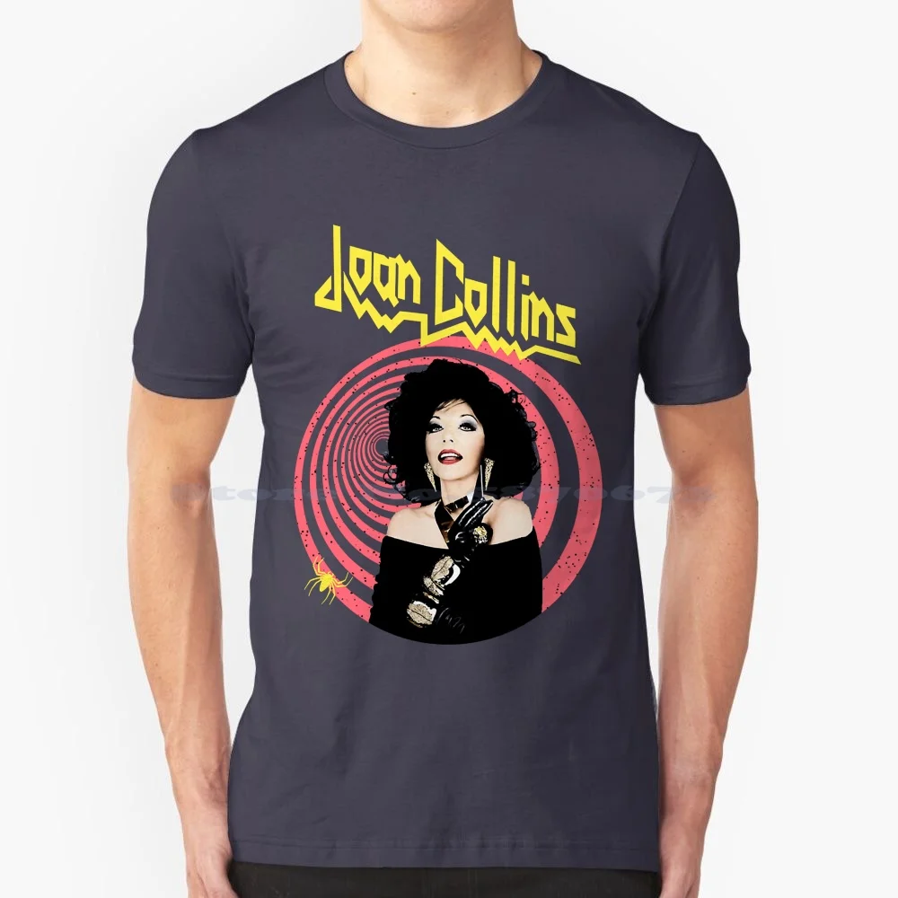 Metal Collins T Shirt 100% Cotton Tee Dynasty Joan Collins Alexis Colby American Tv Serie Blake Carrington Space Triangle Weird