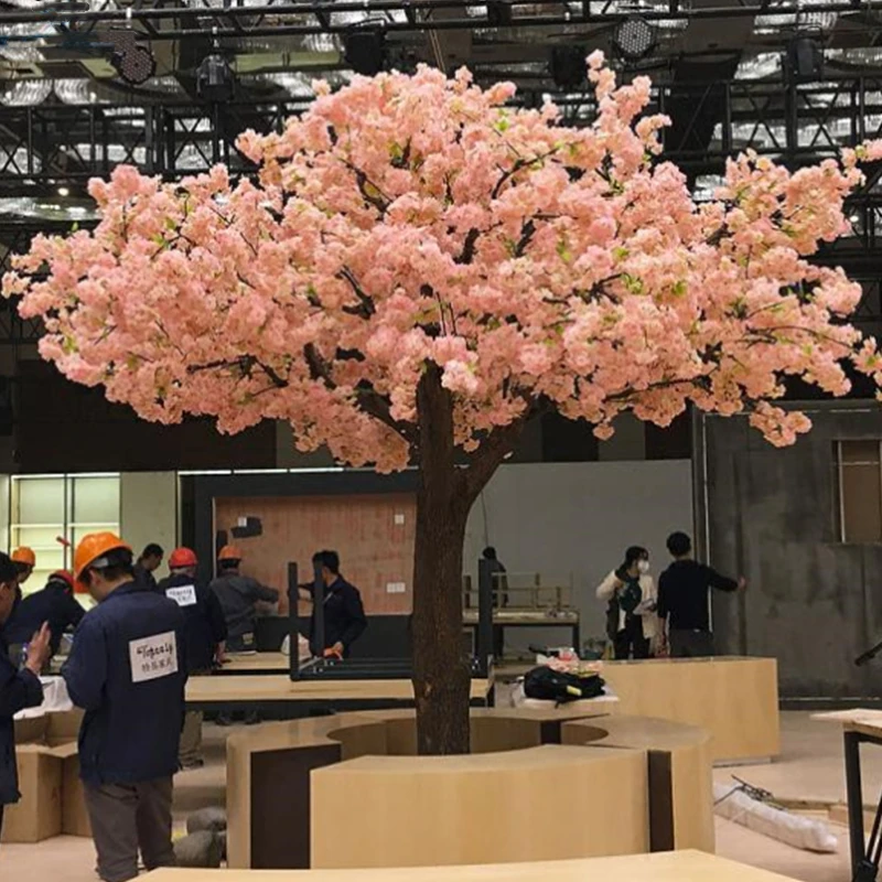 Tall 8Ft 10Ft Artificial  Cherry Blossom Tree Faux Pink Sakura Trees for Wedding or Decoration Restaurant