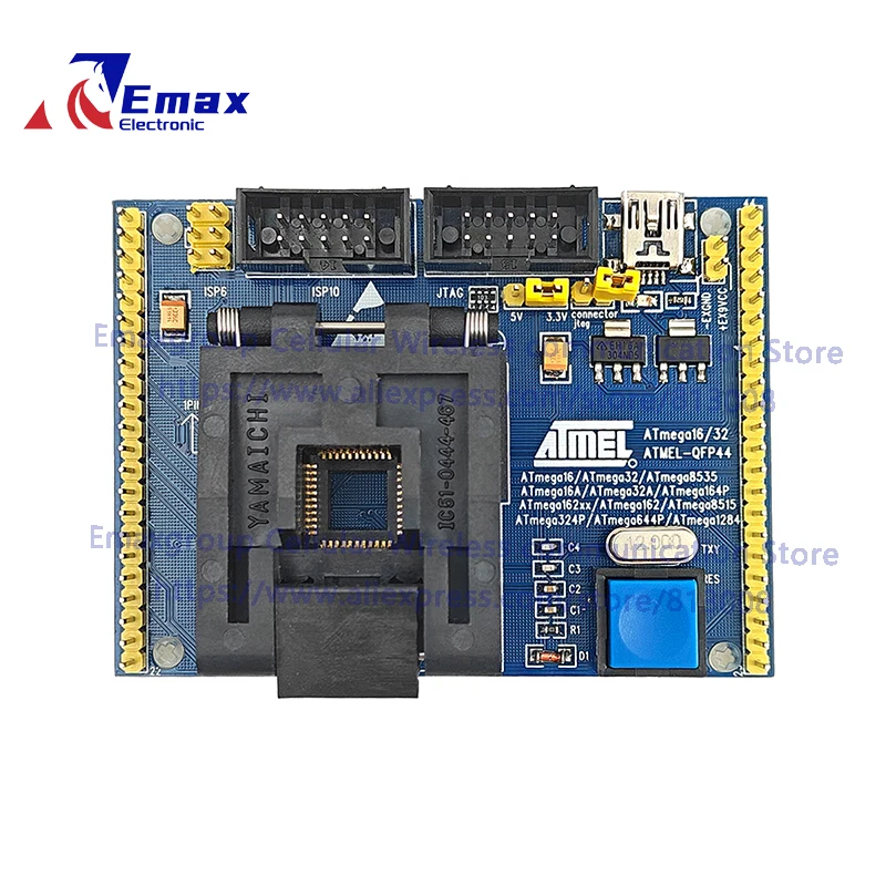 Assento para teste de assento, bolsa de teste com soquete de queimar e programação qfp44 dip fp44 atmega32 atmega16 ic