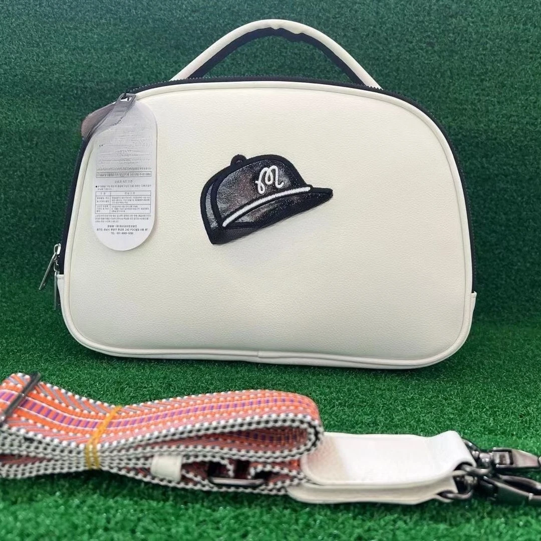 2026 Golf Multi-Functional Organizer Bag, Waterproof Leather Crossbody & Handheld Bag, Cartoon Embroidered Large Capacity Pouch