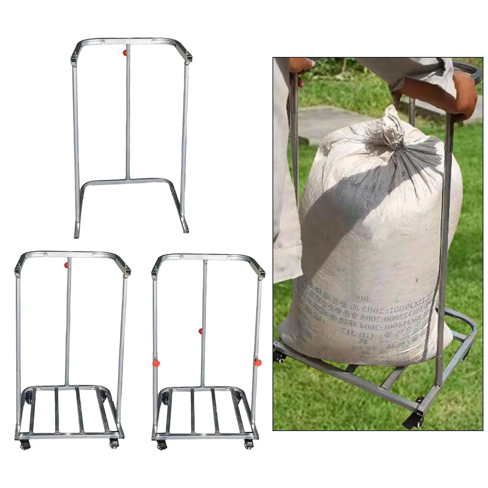 Bag Holder Load Bearing Sack Holder Multipurpose Metal Bag Support Bagging Device Bag Stand for Lawn Home Barbecue Farm Picnic