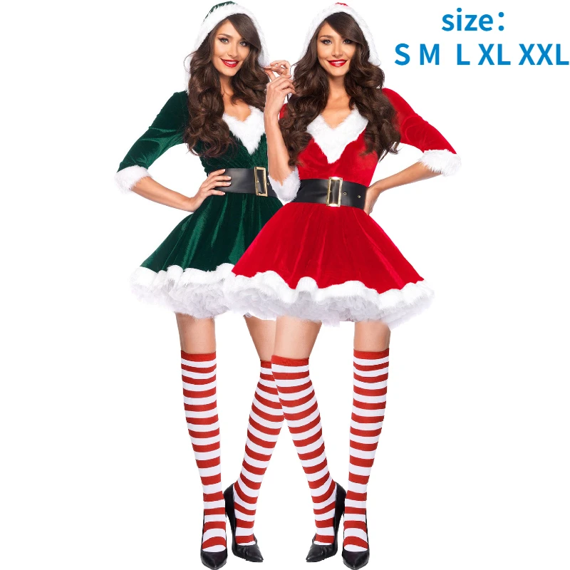 S-XXL high-quality plus size sexy Christmas costume cosplay girl Christmas costume performance Christmas costume