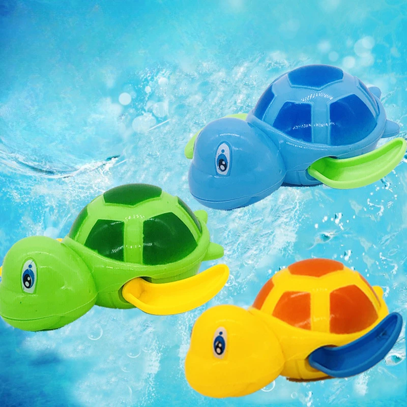 

Baby Bath Toys Toddler Bathing Tortoise Cute Swimming Turtle Pool Beach Classic Chain Clockwork Water Toy for Kids Water Playing