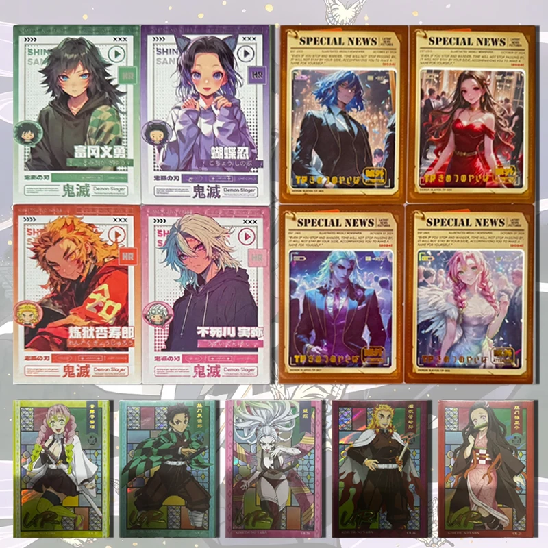 Demon Slayer HR TP UR card Kanroji Mitsuri Iguro Obanai Kochou Shinobu Tomioka Giyuu boy Toy collection Birthday Christmas gifts