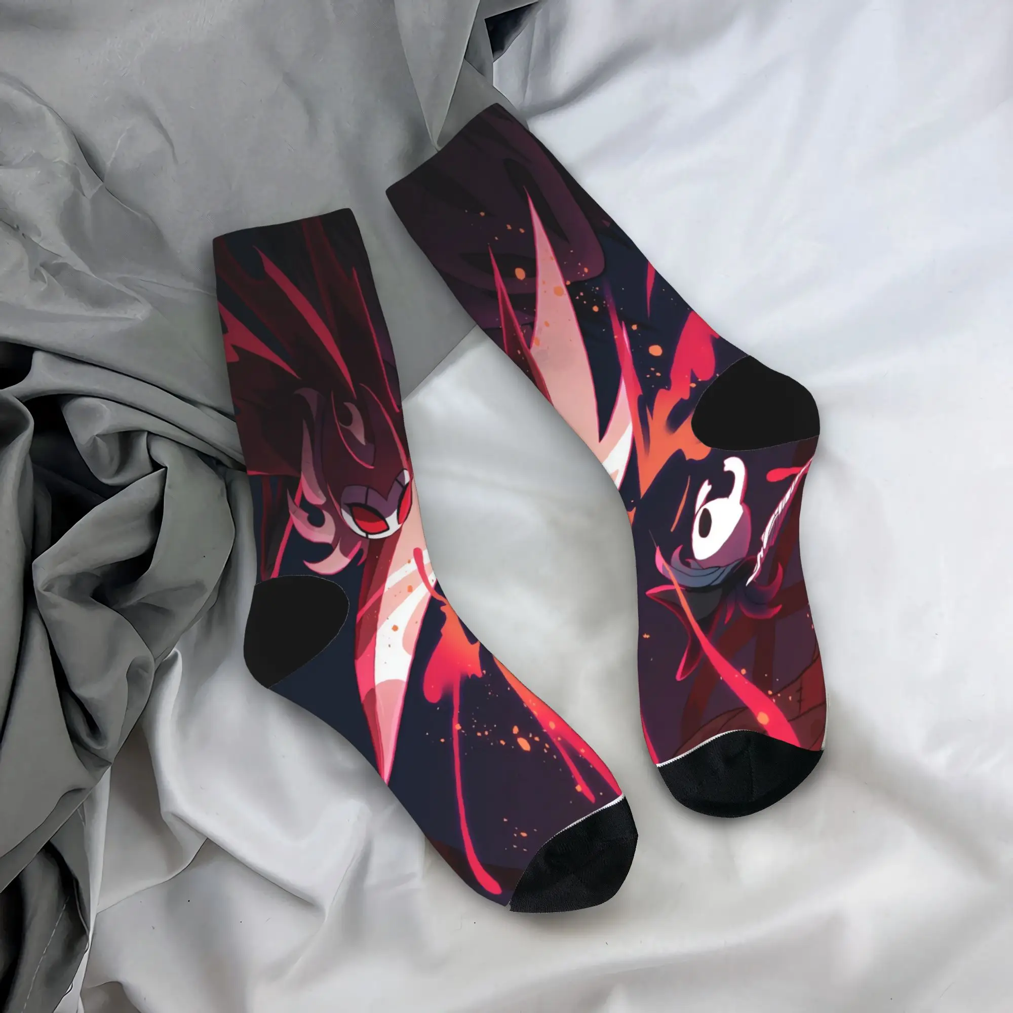 Hollow Knight Video Game Socks  Pattern Stockings Anti Skid Men Socks Soft Spring Korean Outdoor Socks