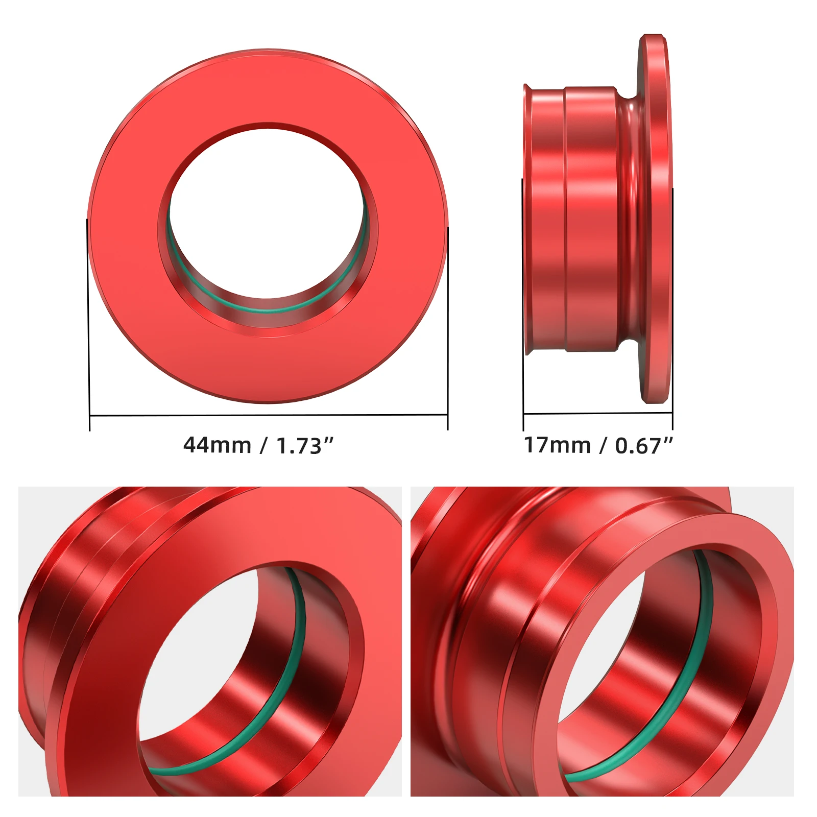 NICECNC Rear Wheel Spacers Hub Collars With O-rings For Stark Varg EX MX 2024-2025 Electrical Bike 7075-T6 Aluminum Anodization