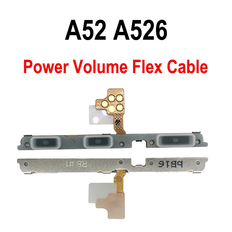 GEFENSI Power Button Switch Volume Button Mute On / Off Flex Cable For Samsung Galaxy A52 A526 Power Volume Button Flex Cable