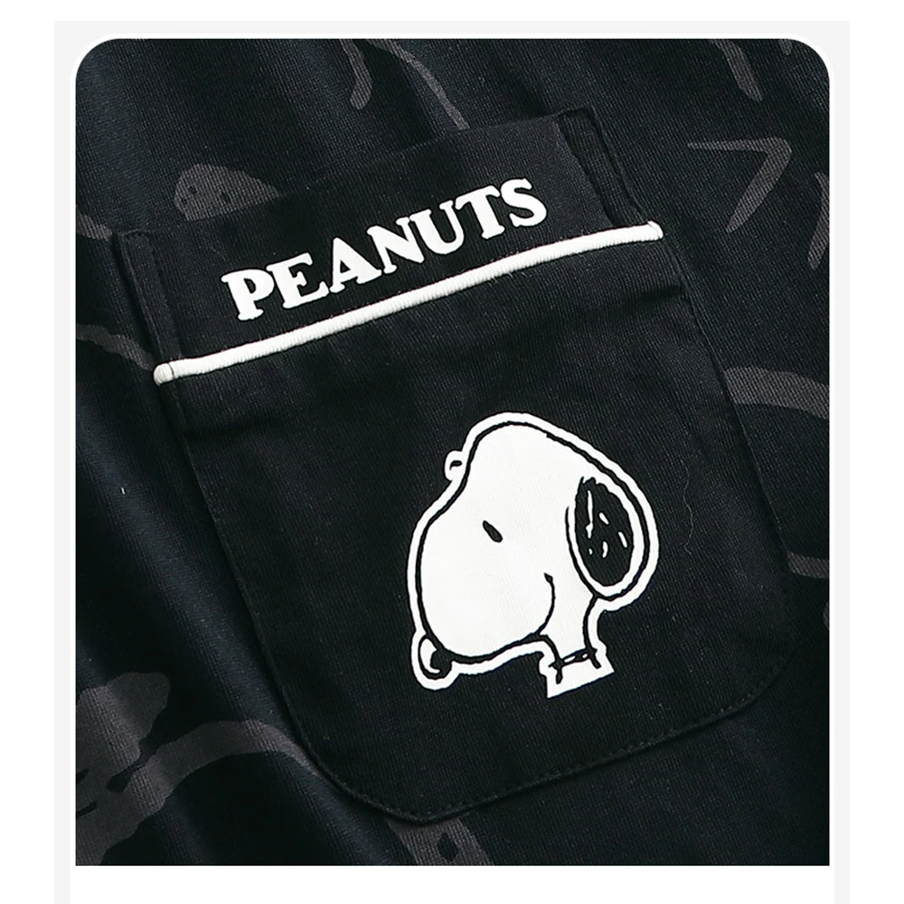 

2026 New Summer Cute Snoopy Couple Pajamas Set Cartoon Print Short Sleeved Pajamas for Men Women Fashion Casual Kawaii Home Wear