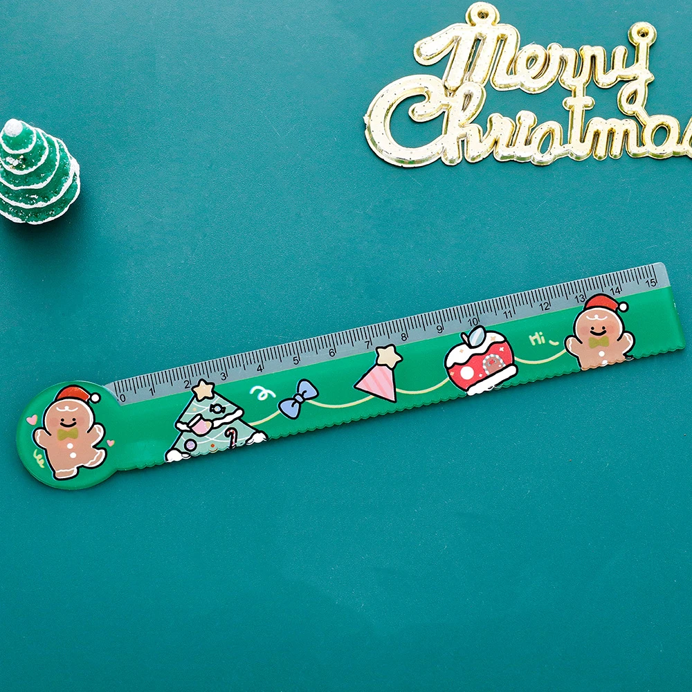 Cartoon Wave Ruler Fun Magnetic Ruler Children'S Ruler Cute For Classroom Stationery Collection Christmas