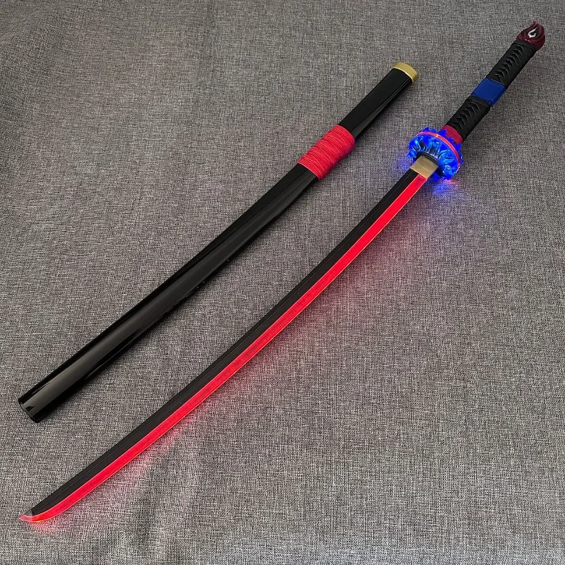 108 cm/42,52in Lichtgevende Slang Hart Zwaard Met Schede Houten Cosplay Model Props Anime Randapparatuur Feestartikelen Vriendje Geschenken