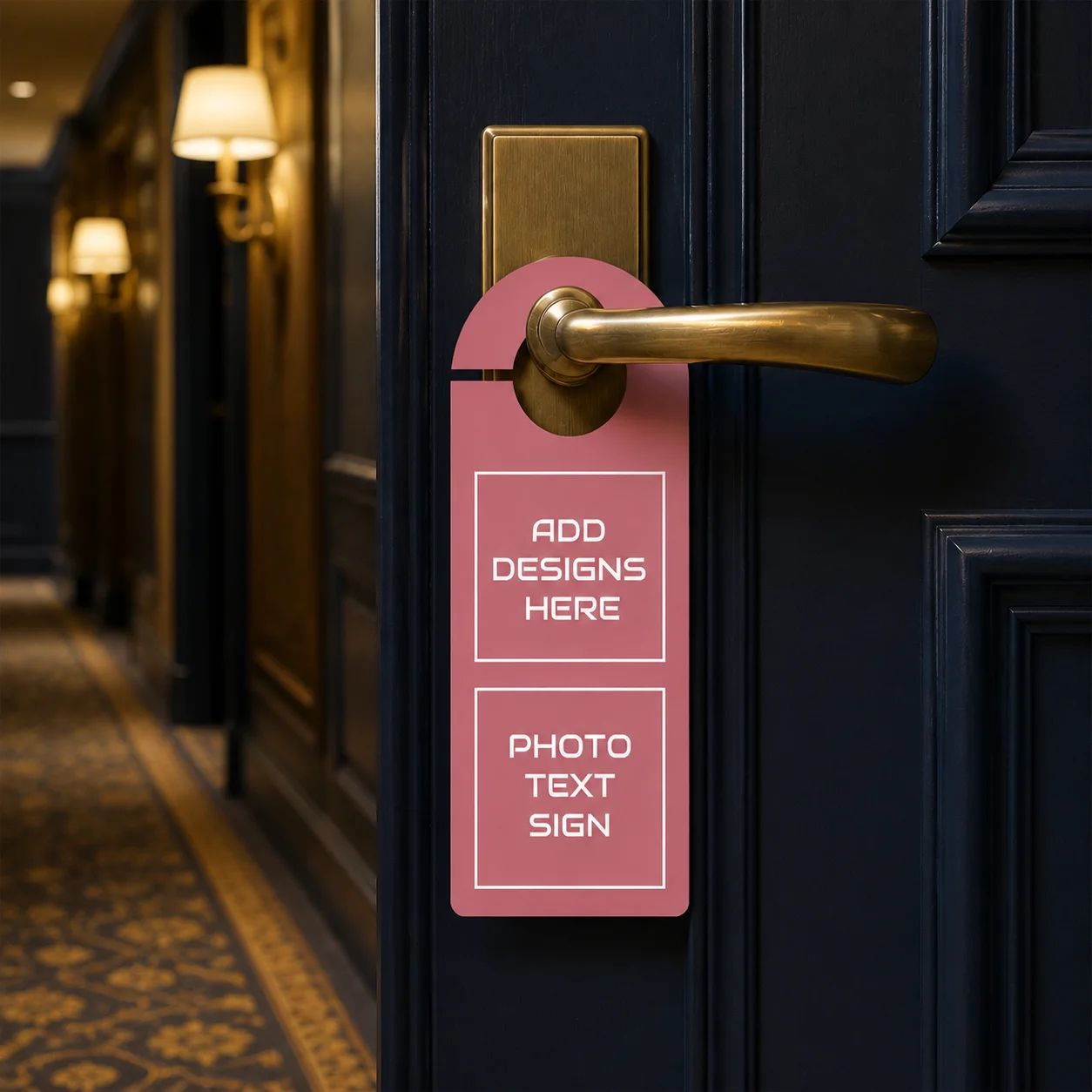 Custom Door Hanger Personalized Double Sided Door Sign with Text Photo Logo for Home Hotel Real Estate Business Advertising - view 5
