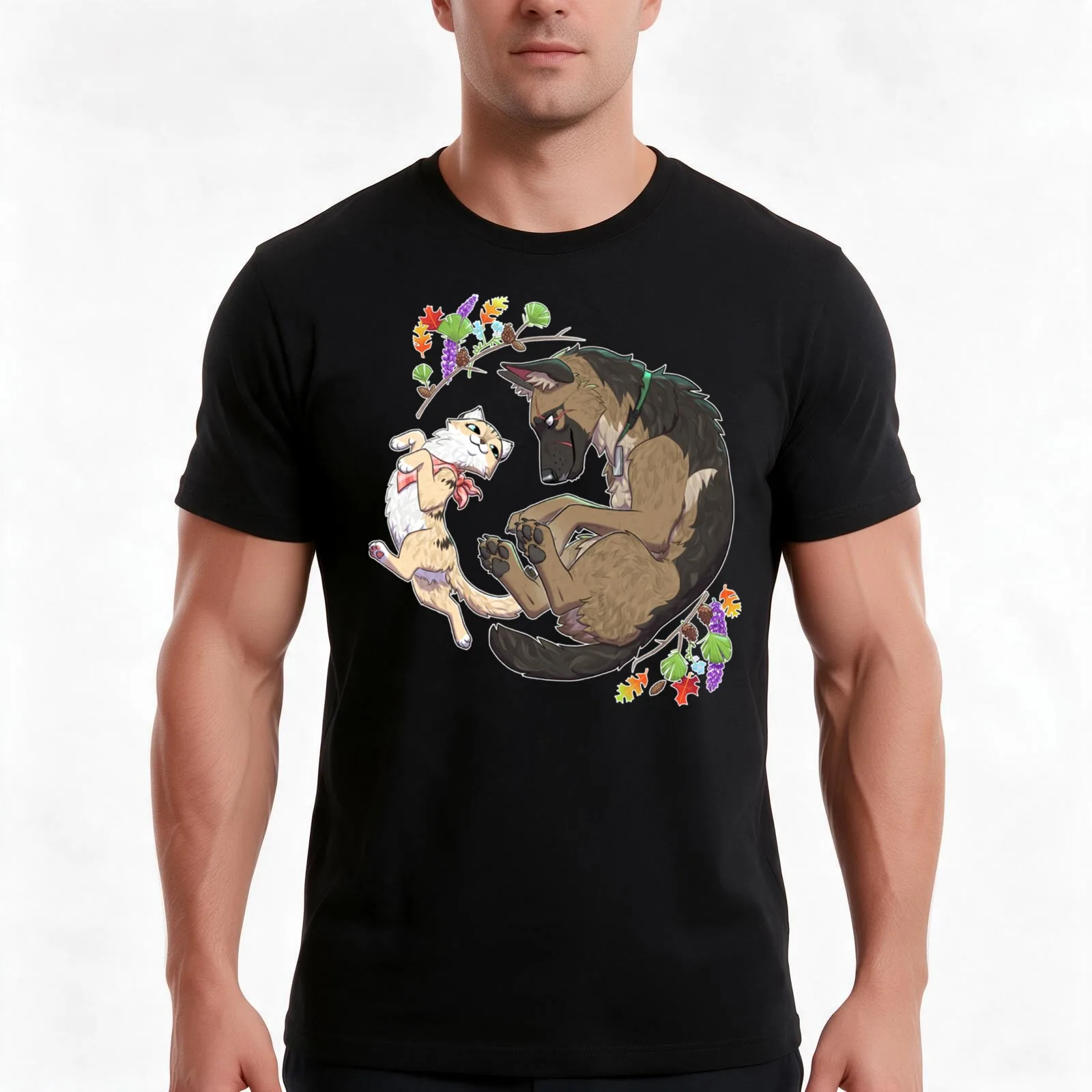 Pixie and Brutus Natural Flow T-Shirt, Summer Casual Cotton Tee, Oversized Streetwear Tops, Vintage Graphic Print, 100% Cotton