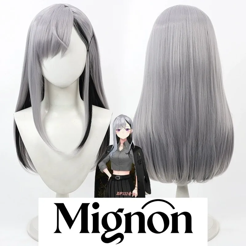 

Nijisanji VTuber Higuchi Kaede cosplay wig gray Halloween gift