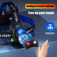 Zoom Induction LED Headlamp Flashlight 18650 Battery USB Rechargeable Headlight Outdoor Fishing Hunting Waterproof Head Torch