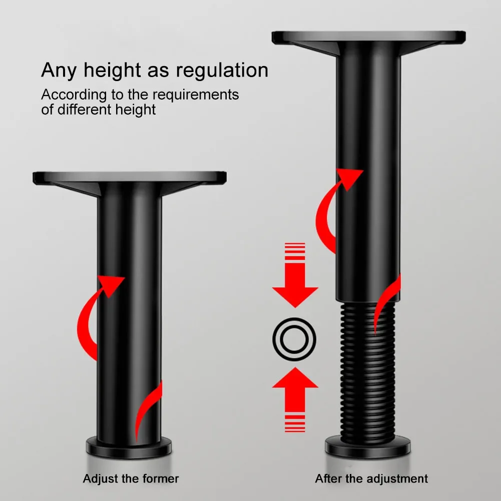 Piedino di supporto del fascio del letto regolabile piedino telescopico per mobili gamba del divano letto inferiore supporto per staffa di carico Hardware