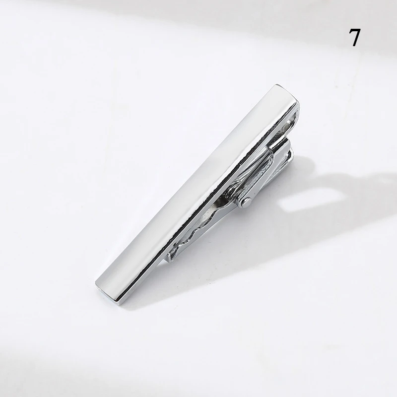 New Metal Silver Color Tie Clip For Men Wedding Necktie Tie Clasp Clip Gentleman Ties Bar Crystal Tie Pin For Men\'s Accessories