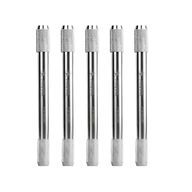 5 Pçs/set Esboço Lápis Extensor Crayon Extensão com Alça Metal Dupla Terminado