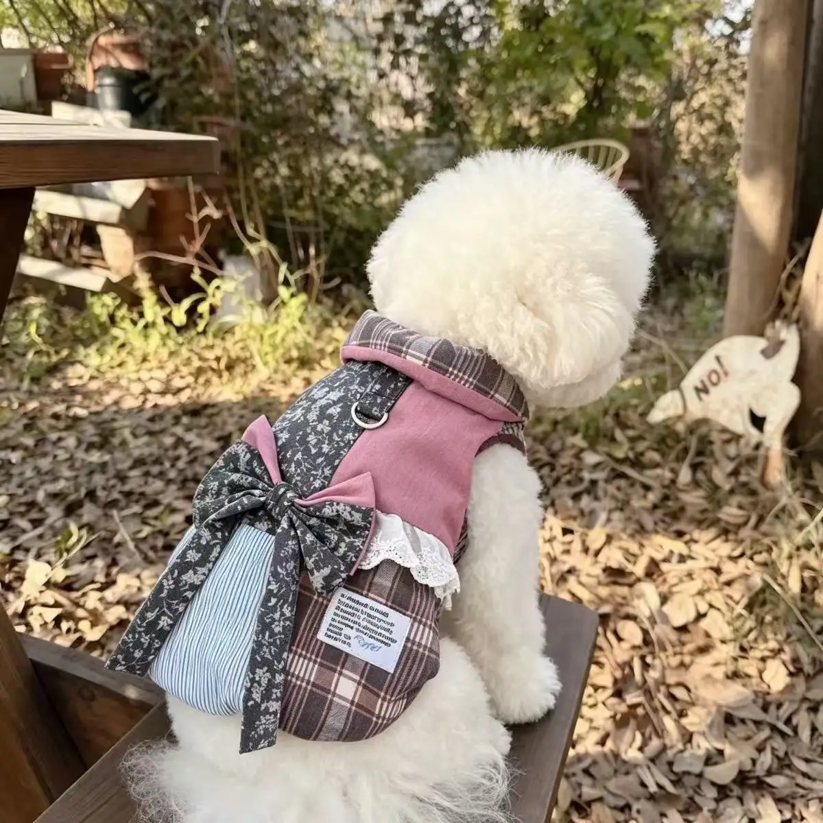 Pet Autumn and Winter Floral Coat Comfortable Warm Plaid Vest Cat Teddy Thick Coat Puppy Clothes Dog Clothes for Small Dogs
