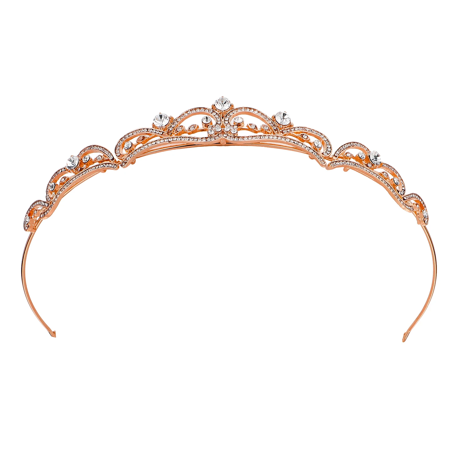 

Wedding Crown Vintage Rhinestone Tiara for Bride Shiny Baroque Retro Headwear Girl