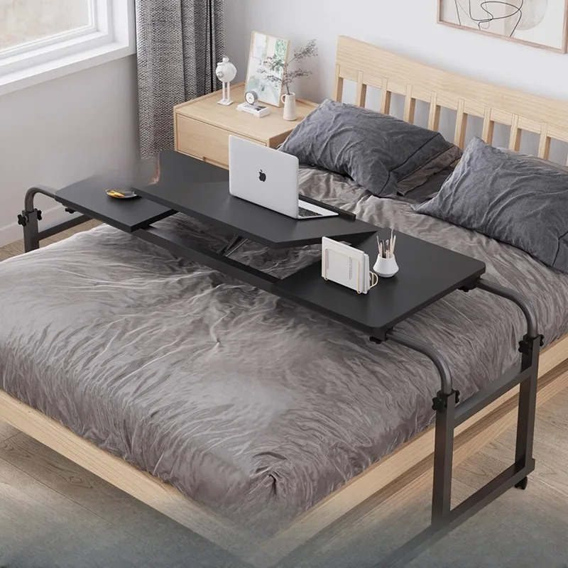 The bed is equipped with a double computer desk, mobile lifting, cross-bed table, nursing table, notebook, desktop computer desk
