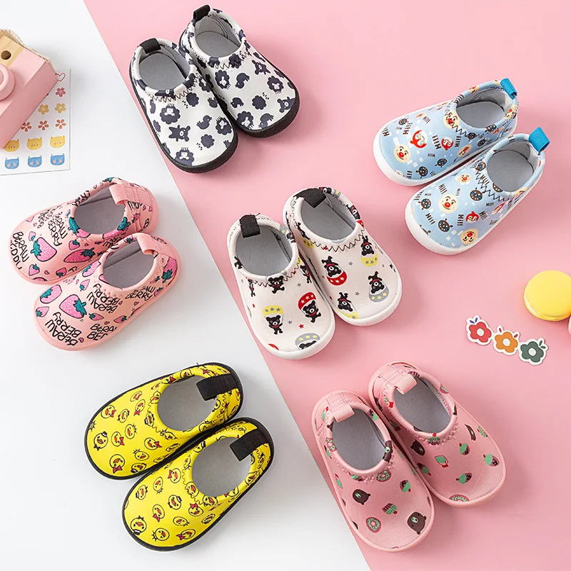 

Baby Shoes Cartoon Cute Fabric Anti Slip Soft Sole Toddler Shoes Soft Sports Elastic Breathable Children's Shoe NewBorn Girl