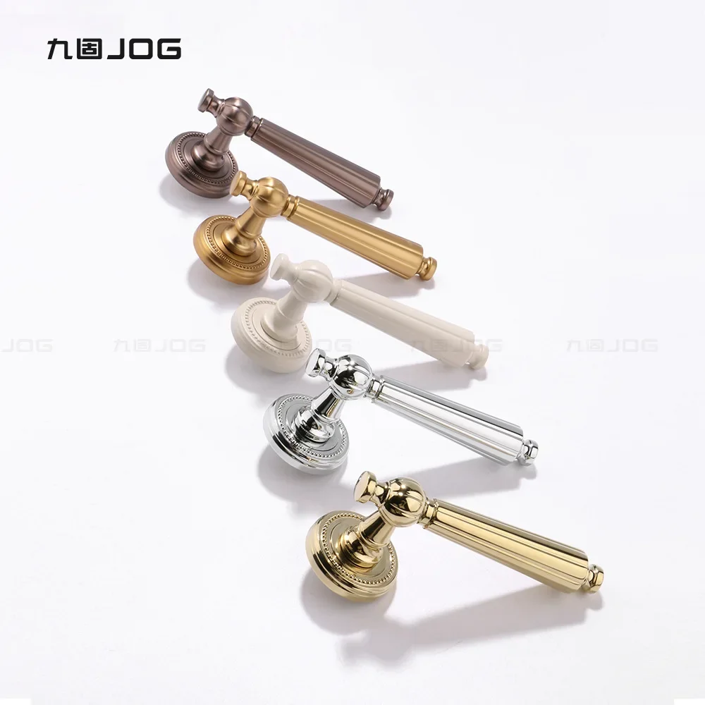 door locks Golden American-Style Zinc Alloy Interior Silent Suitable for Bedroom Wooden Doors  door knob with lock and key