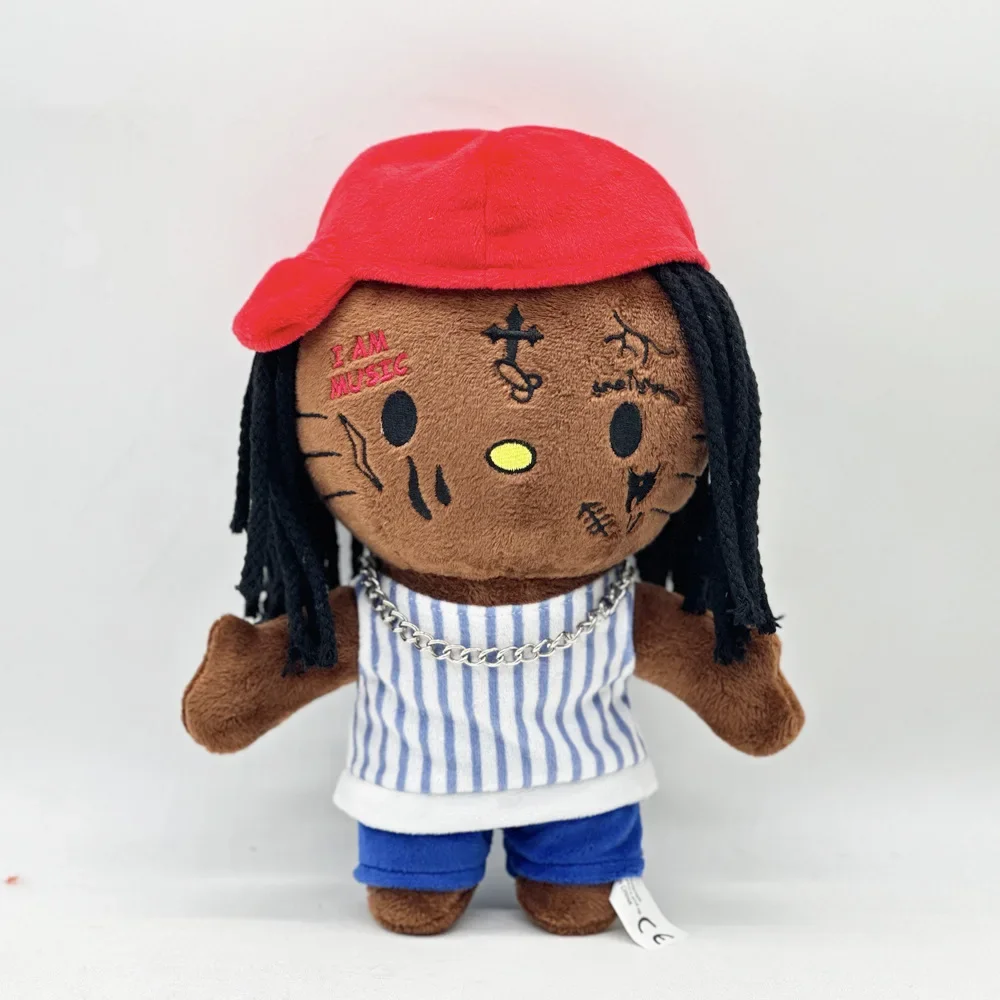 Nuovo Hello Kitty Kanye Cat Peluche Travis Scott Peluche Anime Peluche Bambola con vestiti Riempiti Morbido Peluche Regalo di compleanno per bambini