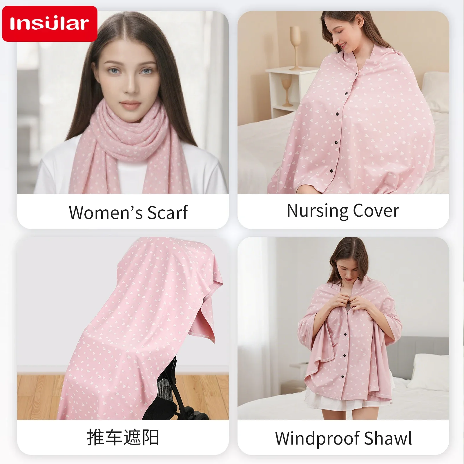 السفر يندبروف شال قابل للتعديل الرضاعة الطبيعية غطاء التمريض تنفس عربة بطانية القطن تغذية الطفل المئزر يغطي #3