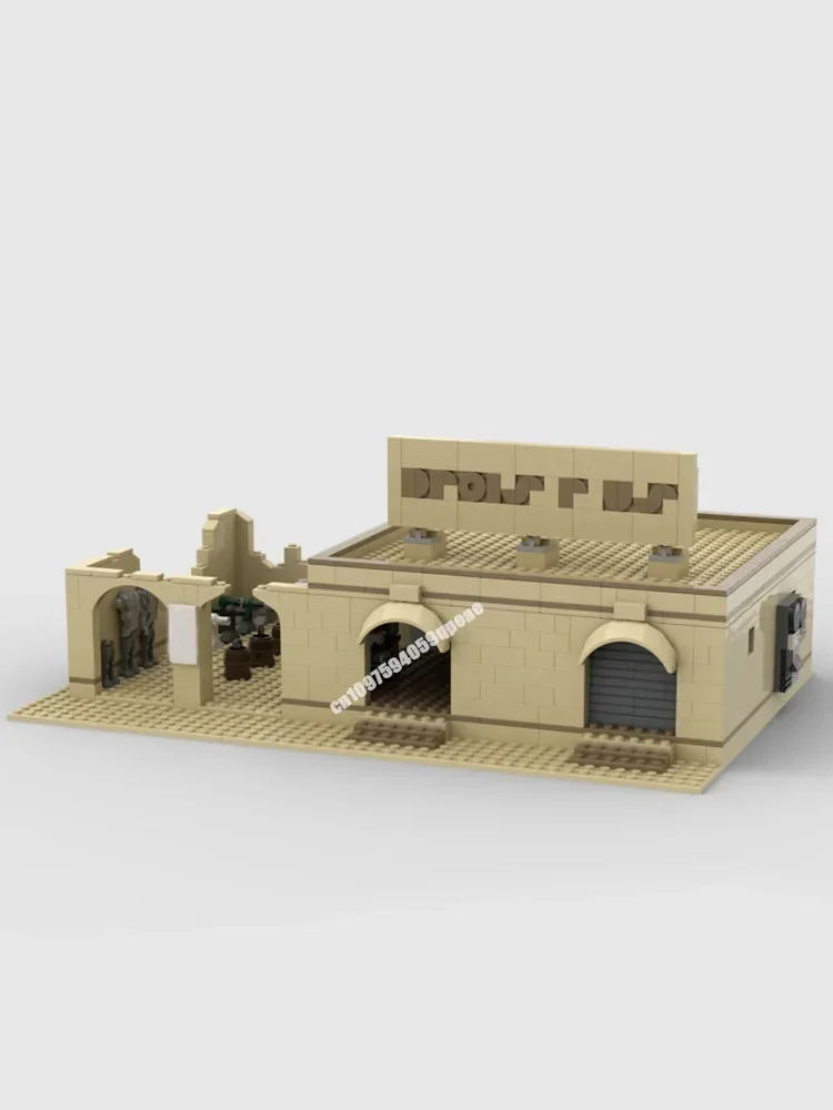 Nouveau 751 pièces célèbre film de combat étoile Moc Tatooined Droid Shop modèle Puzzle personnalisé bricolage idées créatives enfants jouets cadeaux d'anniversaire