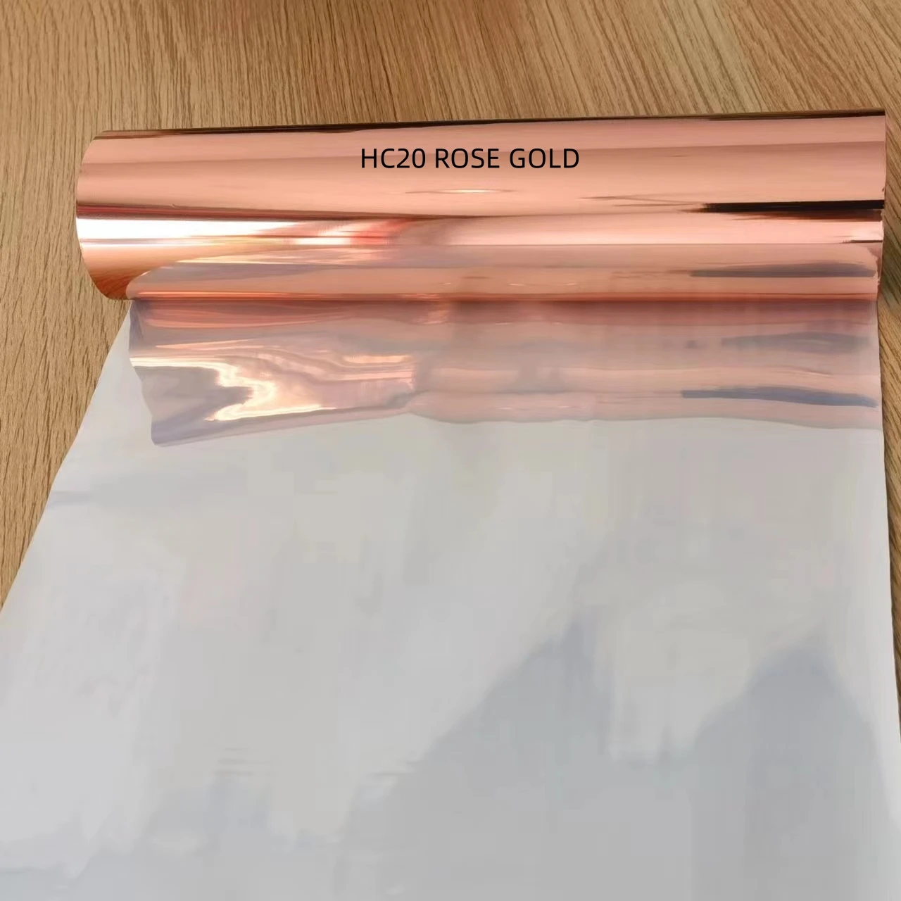 21cm x 120m Rose Gold minc heat transfer laminated stamping toner reactive foil