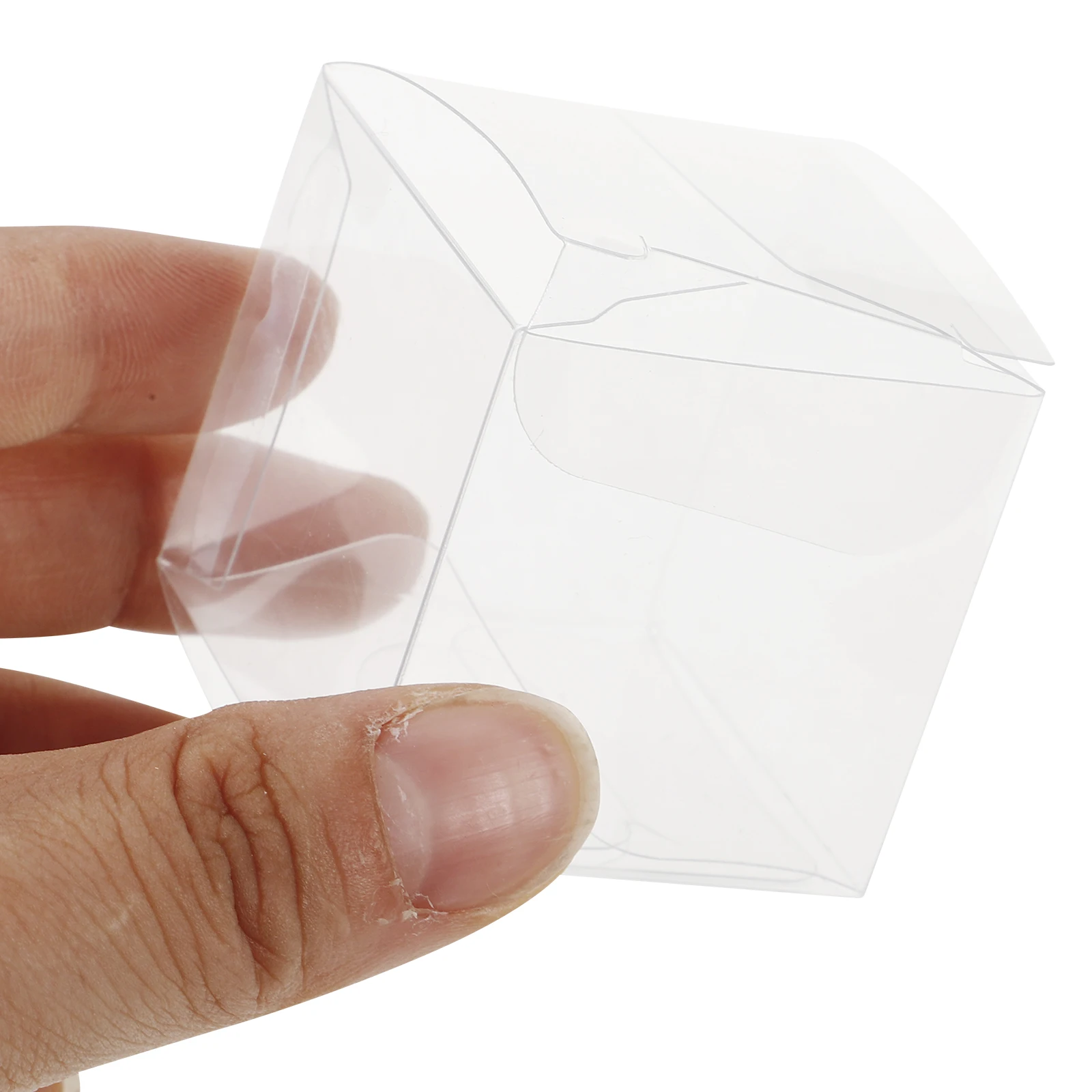 

Plastic Packing Box 25pcs Clear 4x4x4cm PVC Transparent Gift Box for Christmas Wedding Party Favors Candy Storage Holder