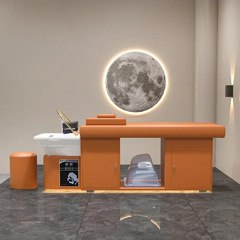 Light Luxury Hair Therapy Shampoo Chairs Water CirculationColor Cust High-grade High-end Multifunction Camila Salon Furniture
