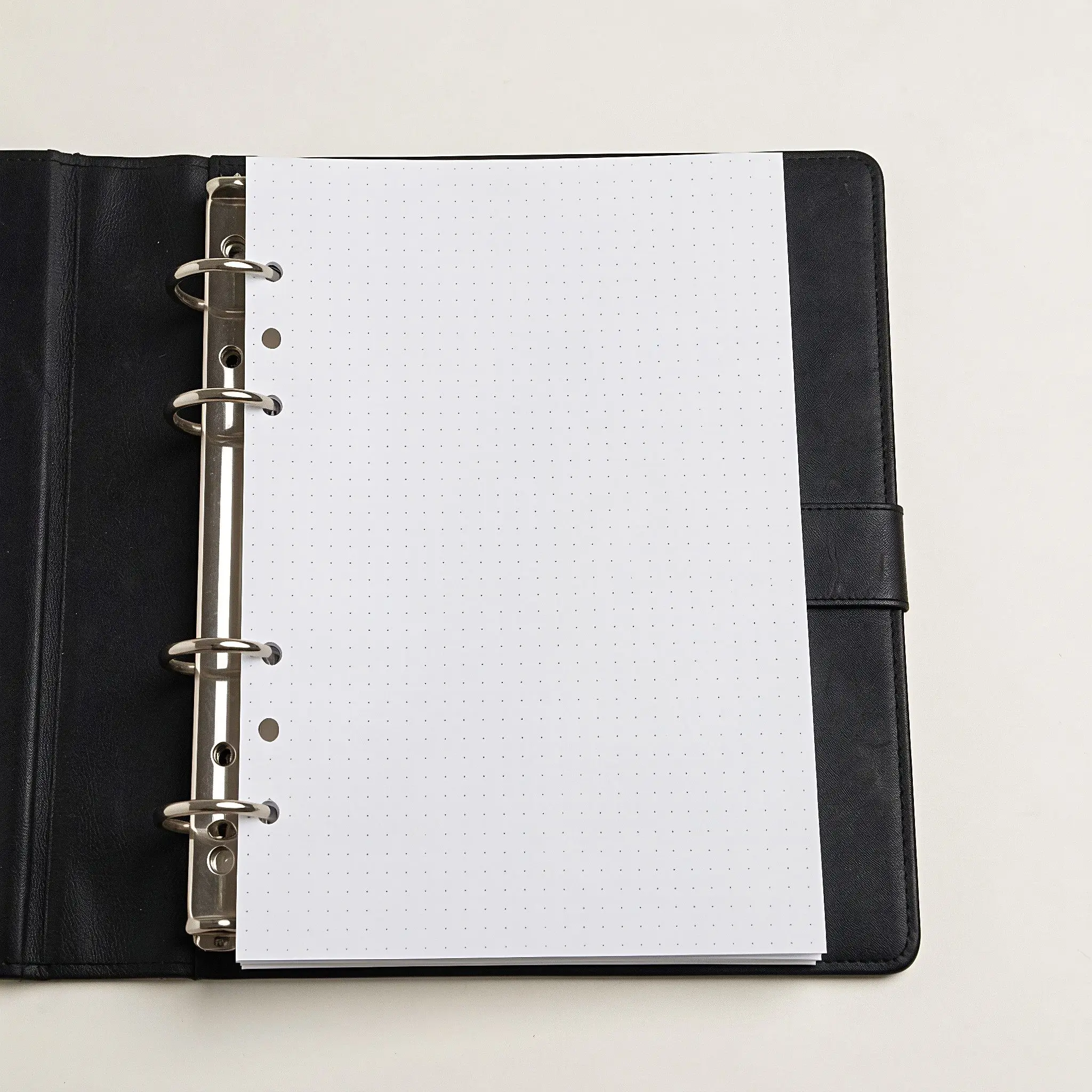 180Pcs A5 Dot Grid Refill Paper 6 Hole Punched 6 Ring Loose Leaf Dotted Paper Inserts for Binder Journaling Notebook Planner
