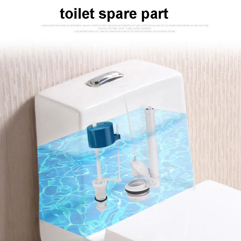 Toilet Drain Tank Fittings Intake Vaule Inlet Toilet Flush Water Saving Push Button Toilet Filling Valve Kits Toilet Accessories