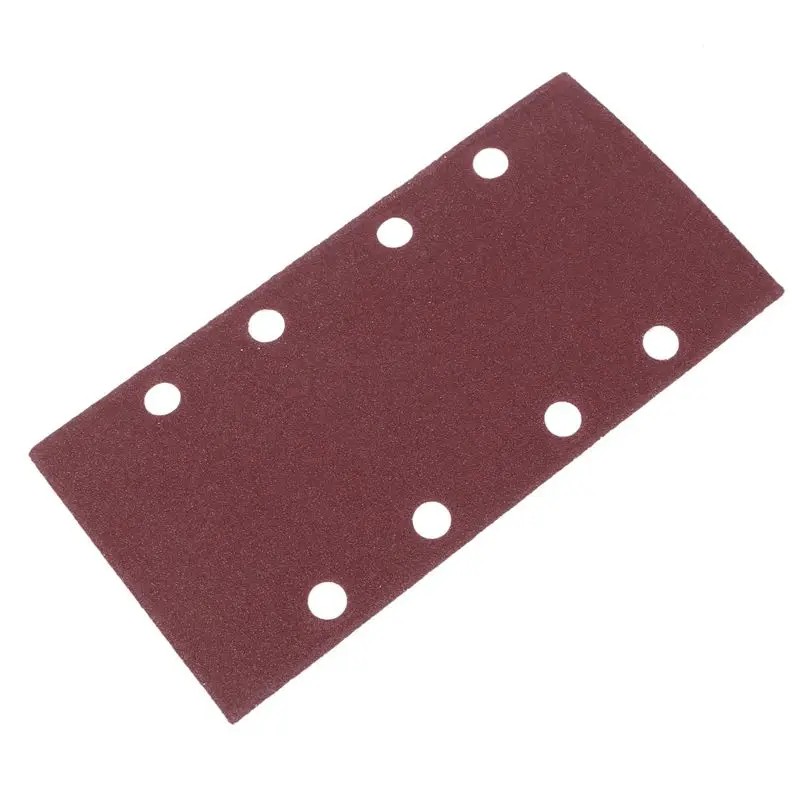 ABUL-100 Pcs Sanding Pads,Sanding Paper Hook And Loop Sand Sheet 93X185mm Punched 8 Holes Grits 40/60/80/120