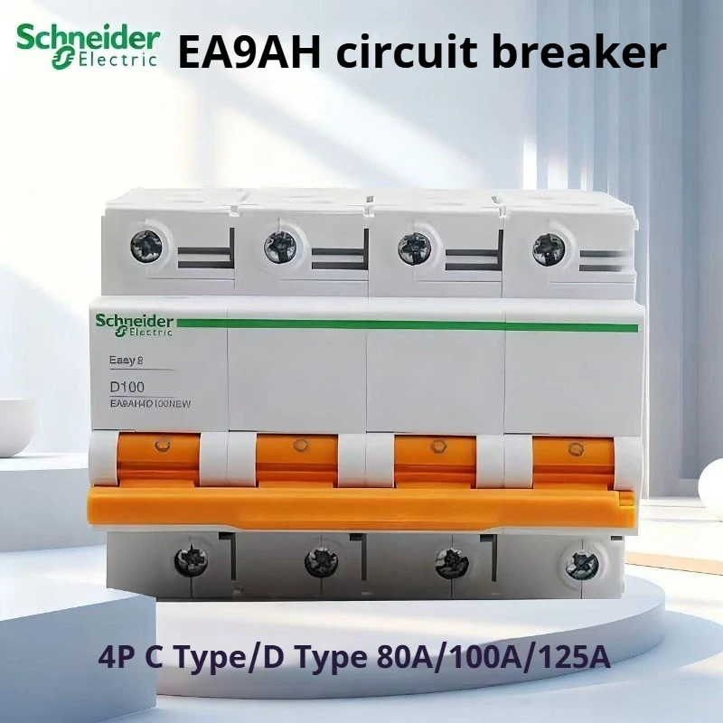 Schneider Electric EA9AH 4P C Type D Type 80A 100A 125A Small Circuit Breaker 10kA