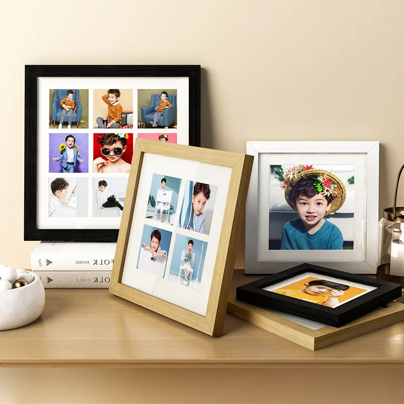 Square Photo Frame Simple and Creative 12/10/8/6/5/4 inches wall-mounted Wedding Photo Picture Frame Picture Frame