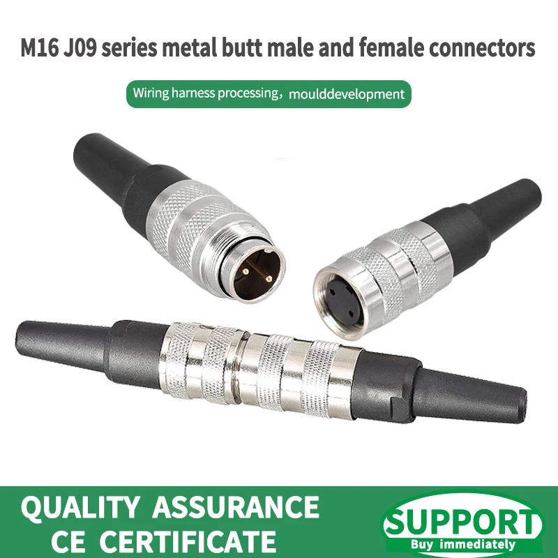 

5/10/20 Sets M16 J09 Series Metal Aviation Connection Plug Butt Male&Female Connector&Plug M16-09-2/3/4/5/6/7/8/12/16/18/19 Pin