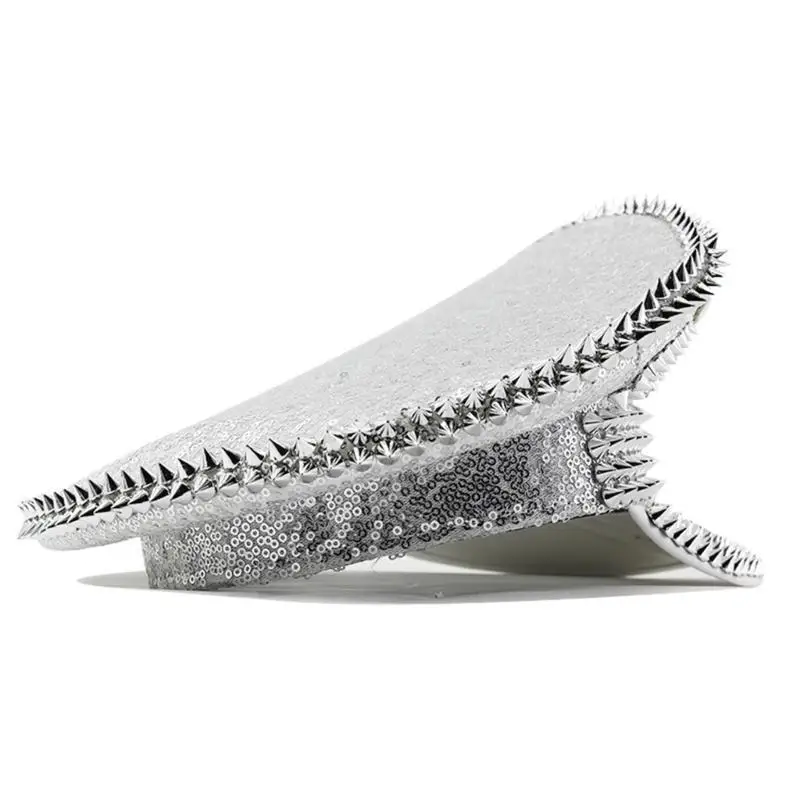 

652F Trendy Unisex Navies Hat Comfortable Sequined Hat Stylish Women Hat Outdoor Sports