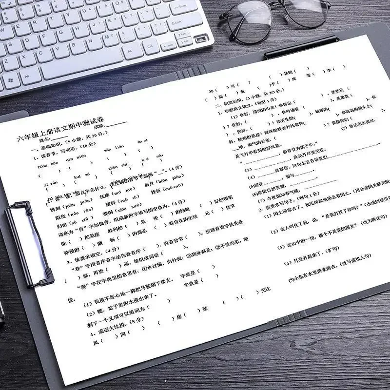 Duplo Clipe Multi-Purpose Prancheta, Hard Case Writing Board, Livro Pad, Papelaria Prancheta, Material Escolar Escritório, A4