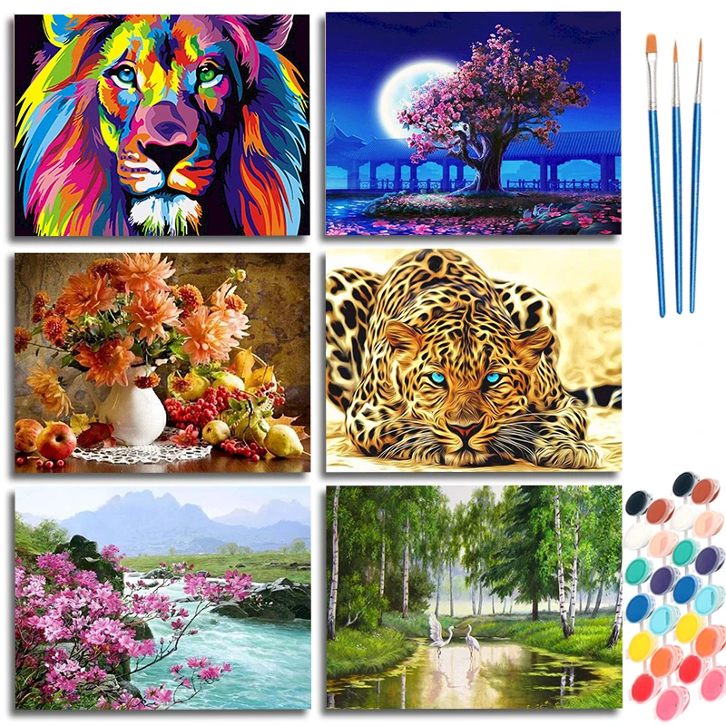 

CHENISTORY DIY Paint By Number NatureLandscape HandPainted Paintings Art Drawing On Canvas Pictures By Numbers Kits Home Decor
