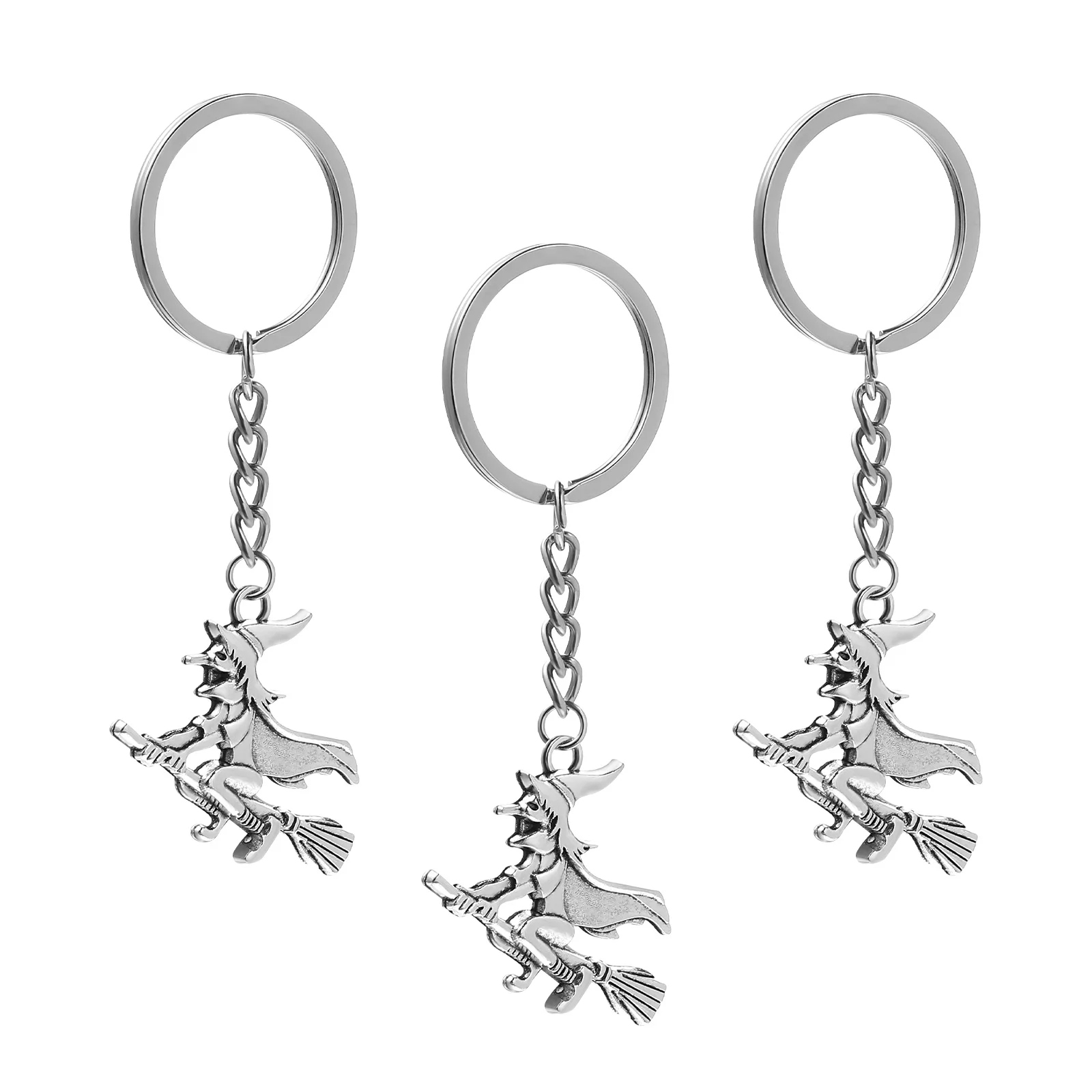 3 Pcs Key Chains Women Halloween Pendant for Witch Decoration Charm Choker Necklaces