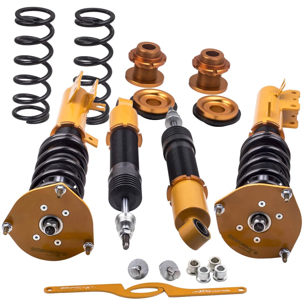 Height Adjustable Coilover Suspension Lowering Kit For Volvo 850 S70 C70 Shocks 1998-2000 Shock Absorbers Front Rear Top Mount